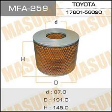 MASUMA MFA-259 (1780144070 / 1780156020 / 1780B56020) фильтр воздушный\ daihatsu delta b 83-99, hi bus 3b bb40m 97-99