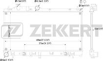 ZEKKERT mk-1124 (45111AG00A / 45111AG020 / 45111AG021) радиатор охлаждения двигателя Subaru (Субару) Forester (Форестер) (sh) 08- Legacy (Легаси) (bp) 05- Impreza (Импреза) (gr gh g3 ge gv