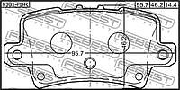 FEBEST 0301-FDR (0301FDR) колодки тормозные задние комплект