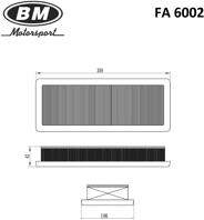 BM FA6002 (13717534845 / 13717568728 / 1444QR) фильтр воздушный