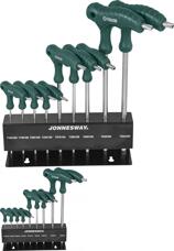 JONNESWAY H10MT09S  набор ключей торцевых torx с рукояткой с центрированным штифтом т10-т50, 9 предметов\