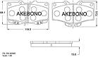 AKEBONO AN-303WK (446535030 / 572140) колодки тормозные дисковые передние Toyota (Тойота) lc j7, hilux ln165 / ln167 an-303wk