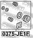 FEBEST 0375-JE1F (0375JE1F) ремкомплект суппорта тормозного переднего (на одну сторону)