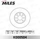 MILES K000504 (K000504) диск тормозной передний d256мм. Opel (Опель) Astra (Астра) g 1.2-2.0 98-05 (trw df4042) k000504