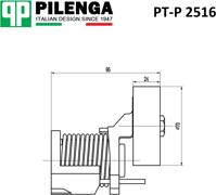 PILENGA PT-P2516 (PTP2516) натяжитель приводного ремня