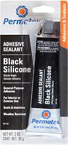 PERMATEX 81158  герметик черный силиконовый формирователь прокладок и клей-герметик для соединения металла,стекла, дерева, керамики, пластика black silicone adh.sealant, 85 гр