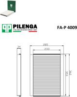 PILENGA fa-p4009 (2E0819638 / A9068300218 / FAP4009) pilenga фильтр салонный mercedes-benz Sprinter (Спринтер) crafter с 2006