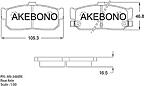 AKEBONO AN-346WK (1V0X2648Z / 440605M490) колодки тормозные дисковые задние Nissan (Ниссан) Maxima (Максима) / cefiro a32, Maxima (Максима) / cefiro a33 (-01) an-346wk