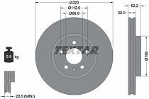 TEXTAR 92160005 (0986479468 / 09A75810 / 09A75811) диск тормозной передний [320x30] 5 отв. высокоуглеродистый с покрытием pro+ вентилируемый