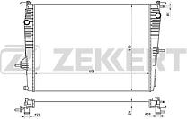 ZEKKERT mk-1073 (214100014R / 214100067R / 8660003475) радиатор охлаждения двигателя Renault (Рено) fluence 10- Megane (Меган) III 08-  Scenic (Сценик) III 09-