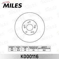 Miles K000116 (K000116 / K000116_MI) диск тормозной Honda (Хонда) cr-v II r16 05-06 / Accord (Аккорд) 16 03- передний вент. d300мм. (trw df4432s) k00011