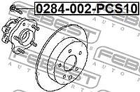 FEBEST 0284-002-pcs10 (0284002PCS10) шпилька колёсная (10 шт. в уп. /  за упаковку) Nissan (Ниссан) Almera (Альмера) uk make n16e 2000.02-2006.11 [el]
