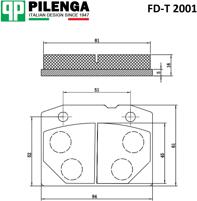 PILENGA FDT2001 (21013501080 / 21013501089 / 21013501090) колодки тормозные дисковые | перед прав / лев |