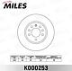 MILES K000253 (K000253) диск тормозной передний Opel (Опель) Astra (Астра) g / h 98-09 / Meriva (Мерива) 03- / Zafira (Зафира) 99- (trw df4048) k000253