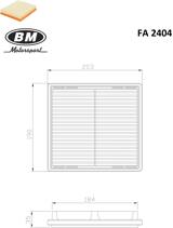 BM FA2404 (96314494 / FA2404) фильтр воздушный для general motors, bm
