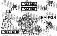 FEBEST HM-FKLH (HMFKLH) опора двигателя передн левая Honda (Хонда) Civic (Цивик) fk2 2006-2011 hm-fklh