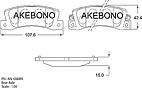 AKEBONO AN-438WK (0446620020 / 04466200200446632020 / 0446632020) колодки тормозные дисковые задние Lexus (Лексус) rx300 98-09 an-438wk