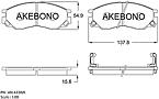AKEBONO AN-433WK (1V473328Z) колодки тормозные дисковые Mitsubishi (Мицубиси) montero (pajero) 91-97 an-433wk