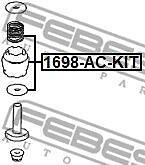 FEBEST 1698-AC-KIT (1698ACKIT) опора подвески компрессора пневмоподвес., комплект\ mb w211