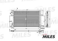 MILES ACCB017 (ACCB017) радиатор кондиционера (паяный) gm orlando / cruze / Zafira (Зафира) / Astra (Астра) 1.4-1.8 / 2.0d a / t 09-) accb017