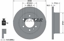 TEXTAR 93143303 (0155232100 / 08950911 / 08950914) диск тормозной задний [298x16] 6 отв. с покрытием pro полный