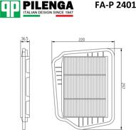 PILENGA FA-P 2401 (1378085Z00 / 6553450 / 96553450) фильтр возд.Chevrolet (Шевроле) Lacetti (Лачети) 1.4, 1.6, 1.8 05>, Daewoo (Дэу) nubira 1.6, 1.8 03>