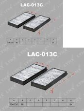 LYNXAUTO LAC013C (21SSS04 / 68111091A0 / 715624) фильтр салона угольный (2шт.)