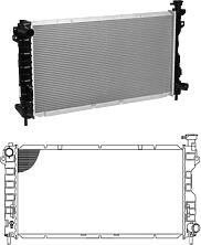 LUZAR LRC0348 (LRC0348) радиатор системы охлаждения dodge caravan (01-) / Chrysler (Крайслер) Voyager (Вояджер) (01-) 2.4i / 3.3i m / a (lrc 0348)