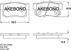 AKEBONO AN-310WK (06430S6D000 / 43022S5AE50) колодки тормозные дисковые задние Honda (Хонда) Accord (Аккорд) v, inspire (-95), Prelude (Прелюд) (-96) an-310wk