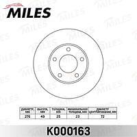 MILES K000163 (K000163) диск тормозной передний Mazda (Мазда) 3 1.4 / 1.6 03 / Mazda (Мазда) 5 r15 1.8 / 2.0 / 2.0d 03 (trw df4384) k000163