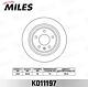 MILES k011197 (K011197) диск тормозной Chevrolet (Шевроле) cruze / orlando / Opel (Опель) Astra (Астра) j r16 09- задний d=292мм.