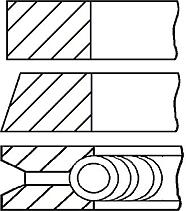 GOETZE 08-142300-00 (0814230000 / 5893582 / 5893583) кольца dm.70.00 std [1.2-1.2-2.5] 1пор.