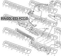 FEBEST ringol-033-pcs10 (RINGOL033PCS10) кольцо уплотнительное трубки г.у.р. комплект (10 шт. в уп. /  за упаковку) Audi (Ауди) q7 2007-2015 [ca]