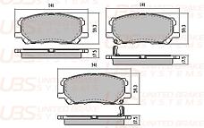 UBS bp1110011 (001452 / 044650W070 / 0446520550) премиум тормозные колодкиLexus (Лексус) rx300 / rx330 / rx350 / rx400h / rx450h 03-10 / Toyota (Тойота) harrier передние