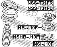 FEBEST NSS-T31FL (NSST31FL) опора амортизатора переднего левого\ Nissan (Ниссан) note 1.4 / 1.6 / 1.5dci 06>