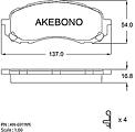 AKEBONO AN-691WK (26296AE150) колодки тормозные дисковые передние Subaru (Субару) Impreza (Импреза) (gg2 / 3, gd2 / 3, gh2 / 3, ge2 / 3), Legacy (Легаси) bh5 an-691wk