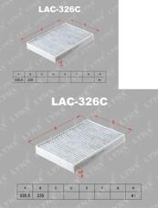 LYNXauto LAC-326C (31407748 / 48510 / AC0231C) фильтр салонный подходит для Volvo (Вольво) s90 II 16 / xc90 II 14 lac-326c