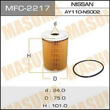 MASUMA MFC2217 (152092W200 / 5861228810 / AY110NS002) фильтр масляный\ Nissan (Ниссан) terrano,Renault (Рено) master 3.0d 00>