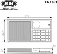 BM FA1263 (036129620H / 036129620J / FA1263) фильтр возд.VW Golf (Гольф) v,polo,Caddy (Кадди) / Skoda (Шкода) fabia,roomster 1.4-1.6 06=>