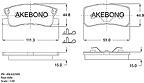 AKEBONO AN-632WK (4605A265) колодки тормозные дисковые задние Mitsubishi (Мицубиси) asx, Outlander (Аутлендер) xl, Outlander (Аутлендер) III 12-, Lancer (Лансер) (cy, cx), Pajero (Паджеро) IIi-iv an-632wk