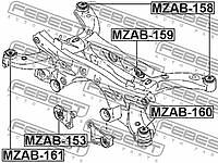 FEBEST MZAB-159 (MZAB159) сайлентблок задней балки подходит для Mazda (Мазда) cx-5 ke 2011-2012 [eu] mzab-159