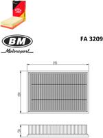 BM FA 3209 (1432209 / 1496814 / 165190) фильтр воздушный\ Ford (Форд) Transit (Транзит) 2.0di / 2.4