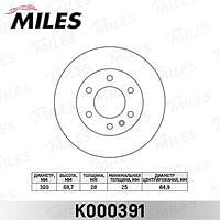 Miles K000391 (K000391) диск тормозной Mercedes (Мерседес) Sprinter (Спринтер) 06- / VW crafter 06- передний вент.d300мм. (trw df4822s) k000391