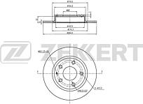 ZEKKERT bs-5891 (B45G26251A) диск торм. задн. Mazda (Мазда) 3 III 13-