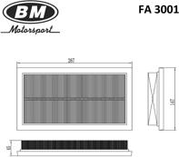 BM FA3001 (1058022 / 1072246 / 1480568) фильтр воздушный для mann, bm