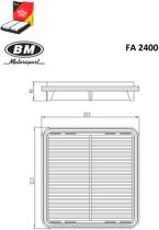 BM FA2400 (96182220 / FA2400) фильтр воздушный для general motors, bm