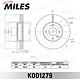 MILES K001279 (K001279 / K001279_MI) k001279 диск тормозной Chevrolet (Шевроле) aveo 11- / cobalt 11- передний вент.d=256mm (10702070 / 041218 / 0186394 /