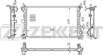 ZEKKERT mk-1123 (1061180 / 1093711 / 1132655) радиатор охлаждения двигателя Ford (Форд) Focus (Фокус) 98-