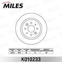 MILES K010233 (K010233) диск тормозной задний  spectra 1.6 (trw df6055) k010233