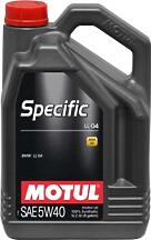 MOTUL 101274 (5w40) моторное масло specifiс BMW (БМВ) ll-04 5w-40 5л 101274